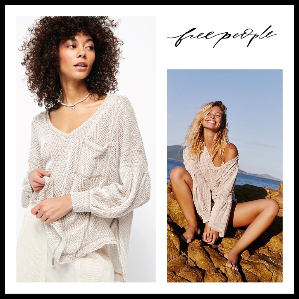 FREE PEOPLE BOHO PULLOVER FLOWY TUNIC TOP A3C - Picture 13 of 16